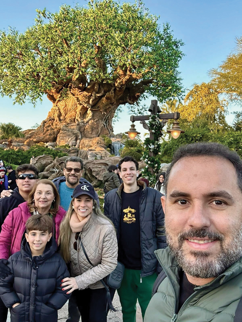 Viagem em família de Analygia, com o marido Gilcemar Passos, o filhoAndré Passos, sua esposa Patrícia e os netos Gabriel, Guilherme e Gustavo