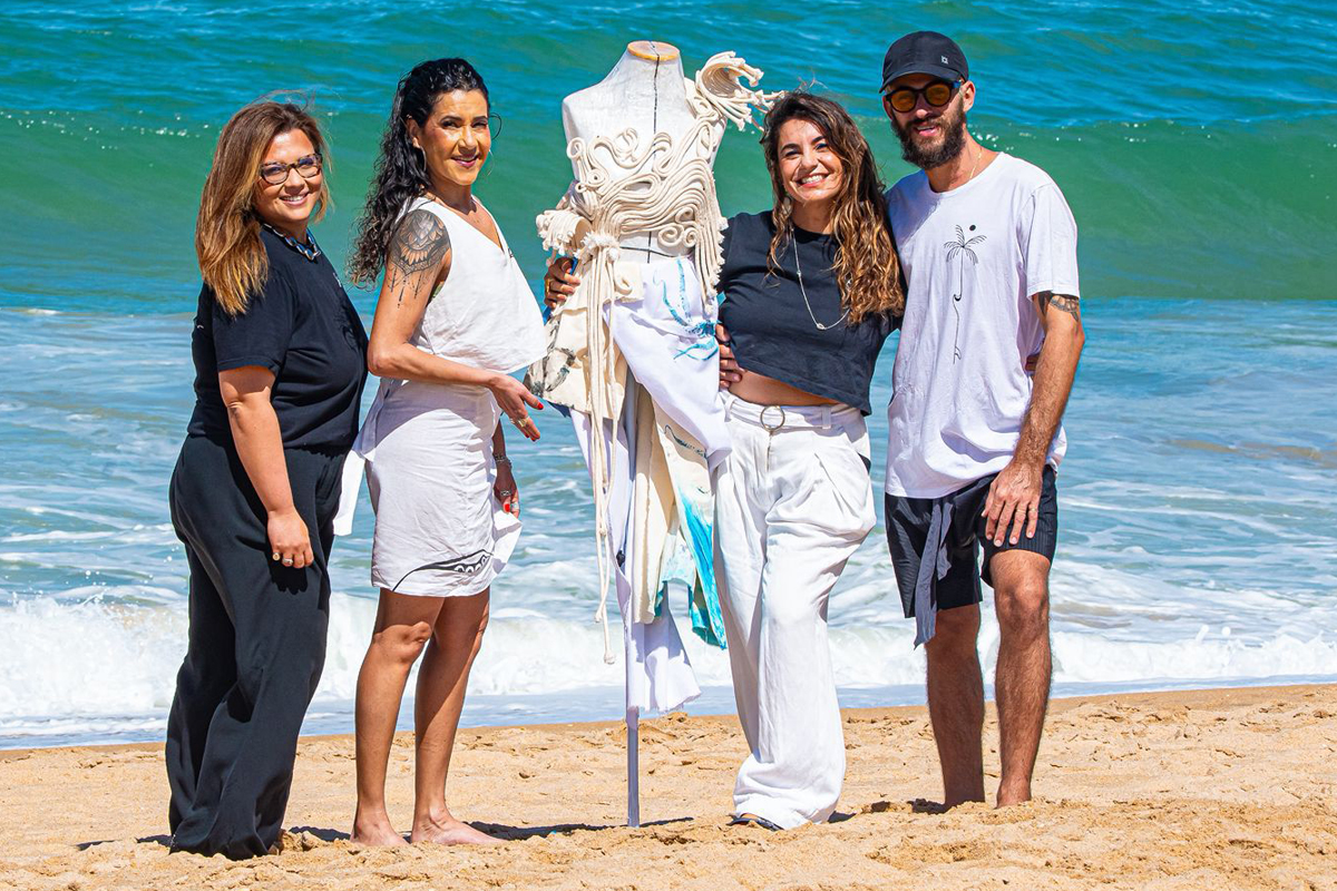À esquerda Tati Pires, Tati Veras, Mari Ladeira e Gustavo Portes. (Foto Leandro Foca)