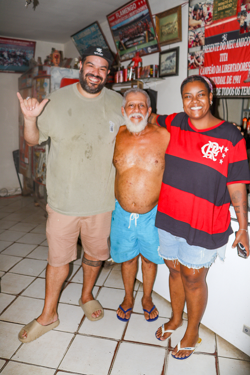 Chef Hugo Dias, Preto e Emily Santos - Bar Do Preto. (Foto Rhuan Gonçalves)